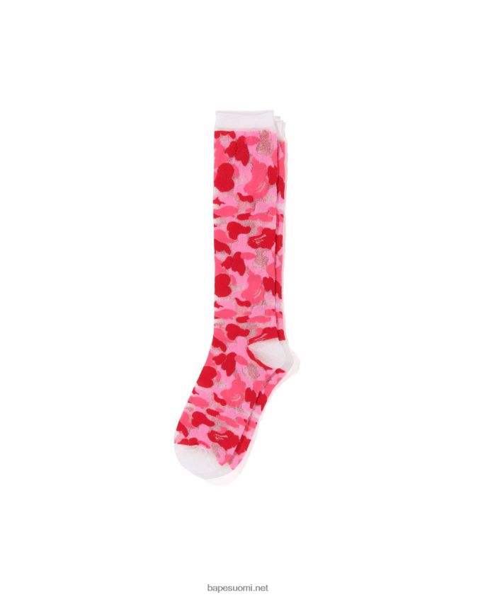 vaaleanpunainen naiset A Bathing Ape abc camo kirkkaat sukat 8HT2D81066