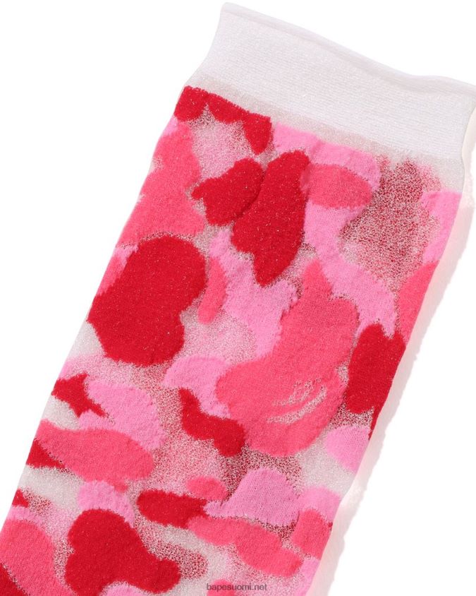 vaaleanpunainen naiset A Bathing Ape abc camo kirkkaat sukat 8HT2D81066