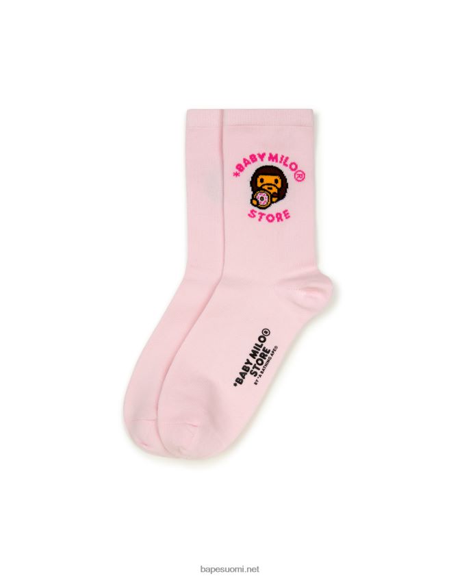 vaaleanpunainen naiset A Bathing Ape baby milo sukat 8HT2D81093