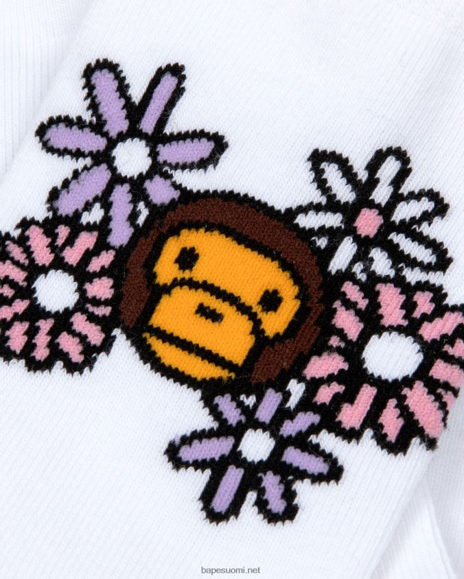 valkoinen naiset A Bathing Ape baby milo sukat 8HT2D81099