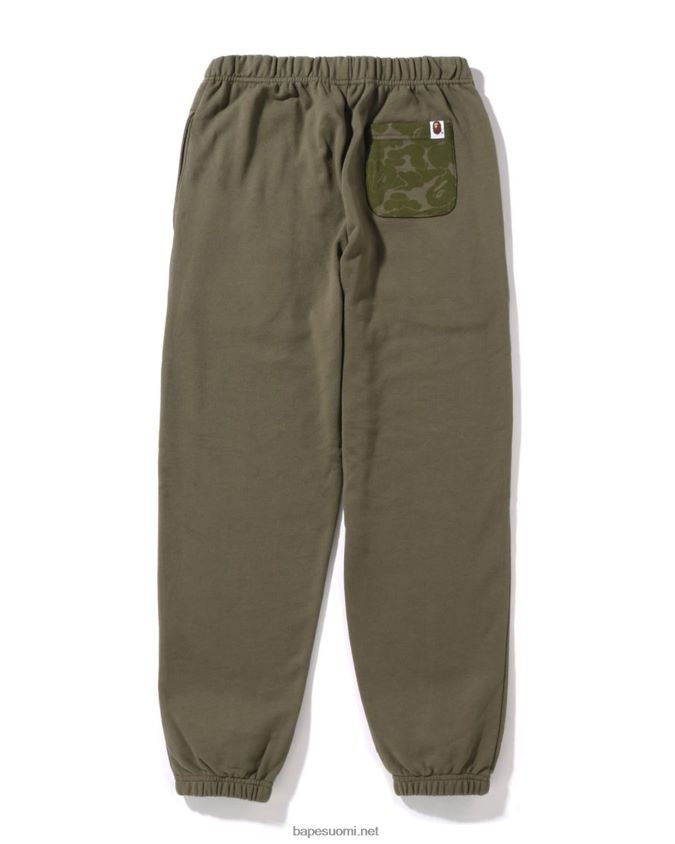 armeijan vihreä naiset A Bathing Ape pään yhden pisteen ylisuuret collegehousut 8HT2D8974