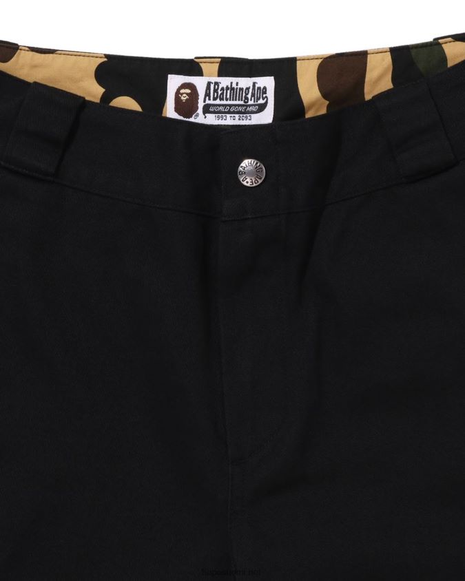 musta naiset A Bathing Ape chino työhousut 8HT2D8884