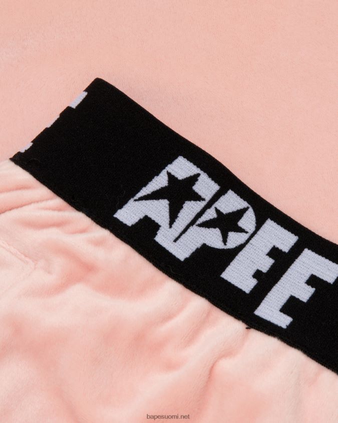 vaaleanpunainen naiset A Bathing Ape veluuri lenkkeilijät 8HT2D81042