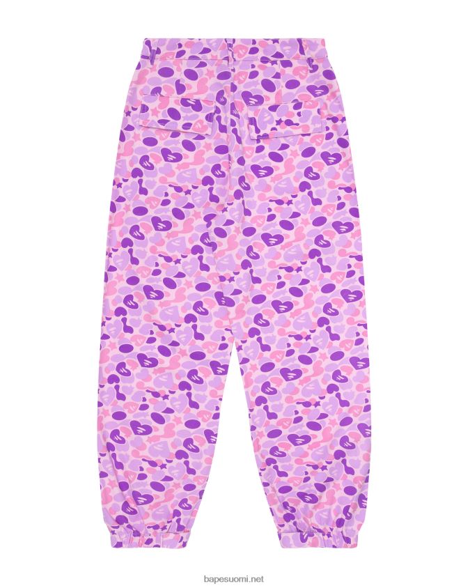 violetti naiset A Bathing Ape painetut cargo-housut 8HT2D8950