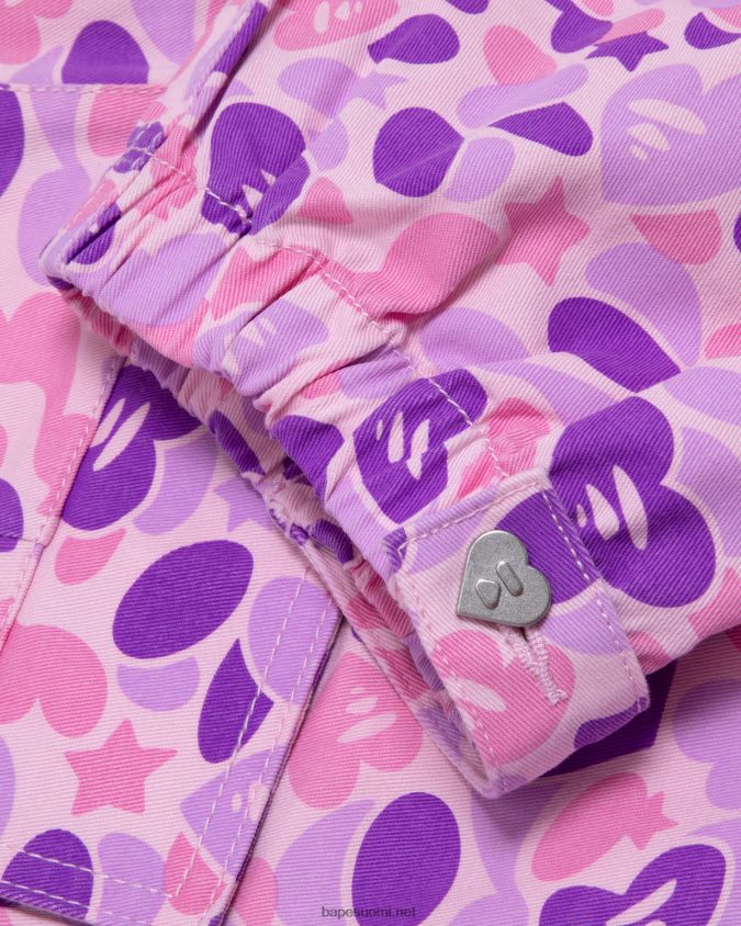 violetti naiset A Bathing Ape painetut cargo-housut 8HT2D8950