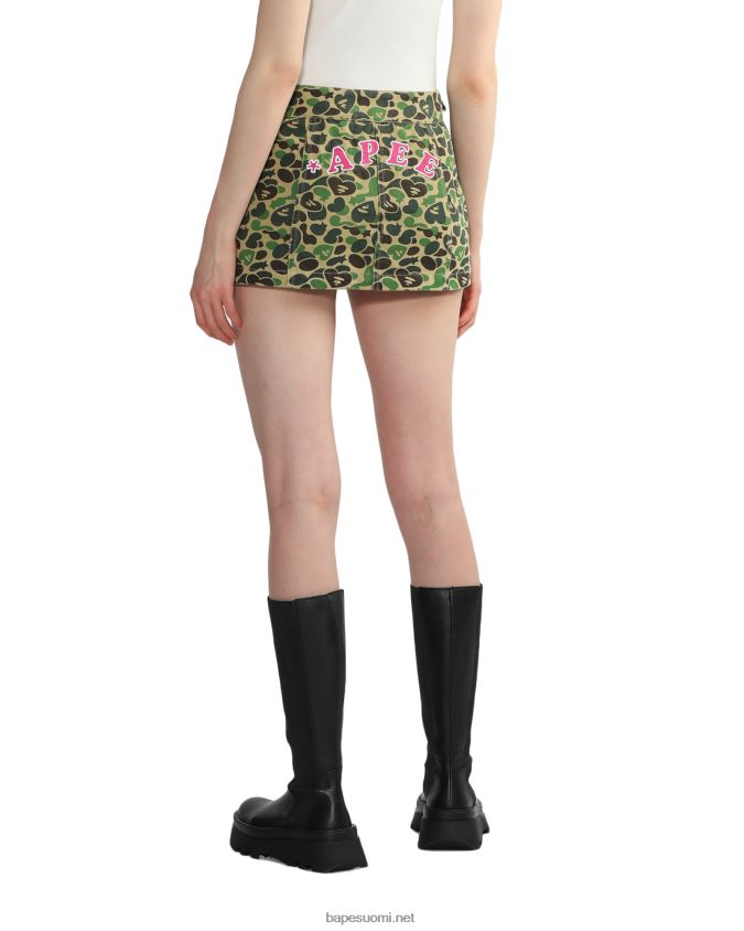 beige naiset A Bathing Ape kuviollinen minihame 8HT2D8828
