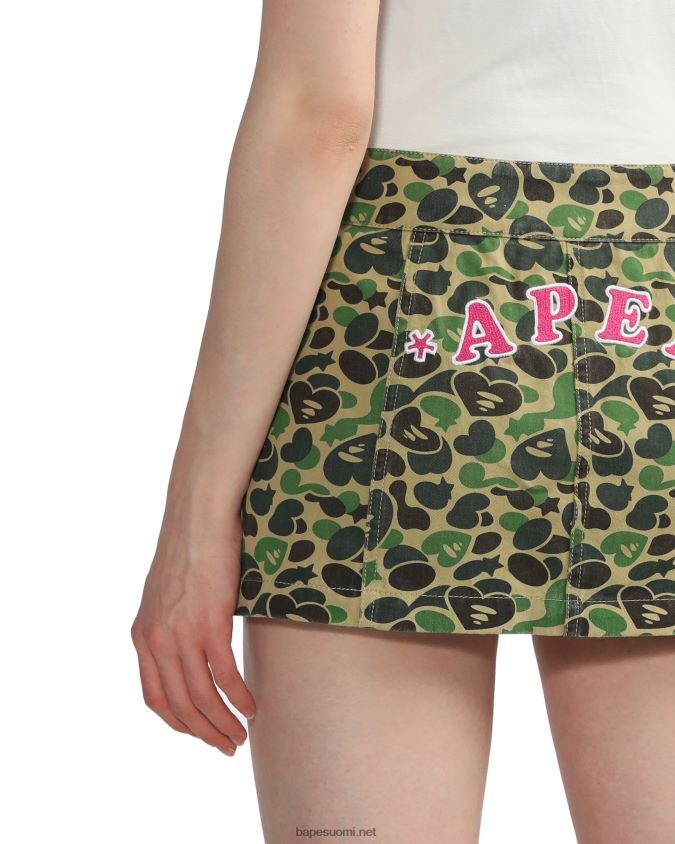 beige naiset A Bathing Ape kuviollinen minihame 8HT2D8828