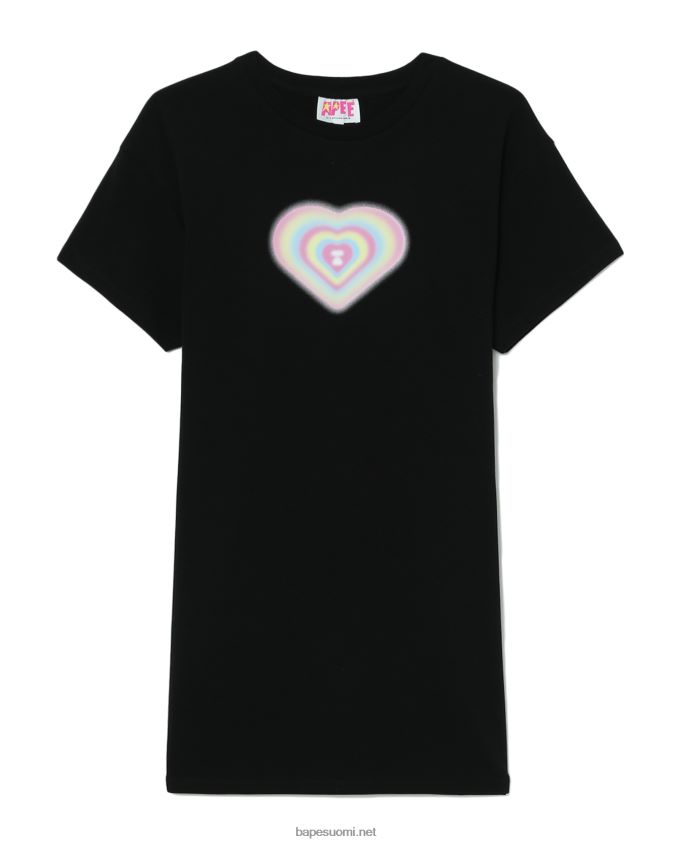 musta naiset A Bathing Ape graafinen mekko 8HT2D8815