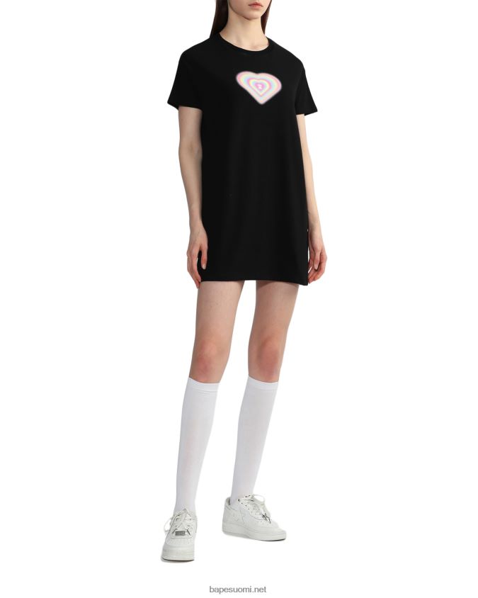 musta naiset A Bathing Ape graafinen mekko 8HT2D8815