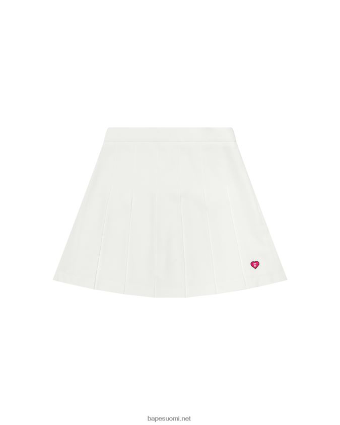 seinä valkoinen naiset A Bathing Ape laskostettu minihame 8HT2D8969