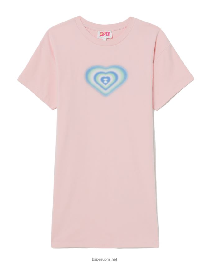 vaaleanpunainen naiset A Bathing Ape graafinen mekko 8HT2D8816