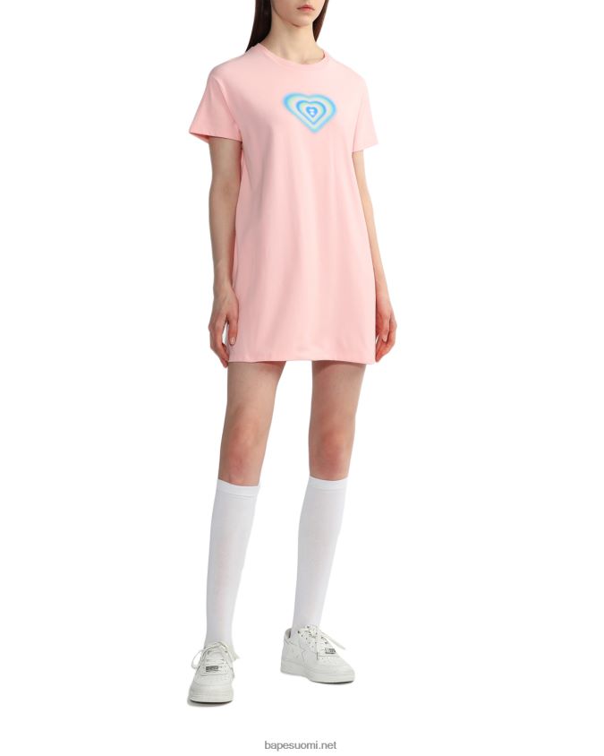 vaaleanpunainen naiset A Bathing Ape graafinen mekko 8HT2D8816