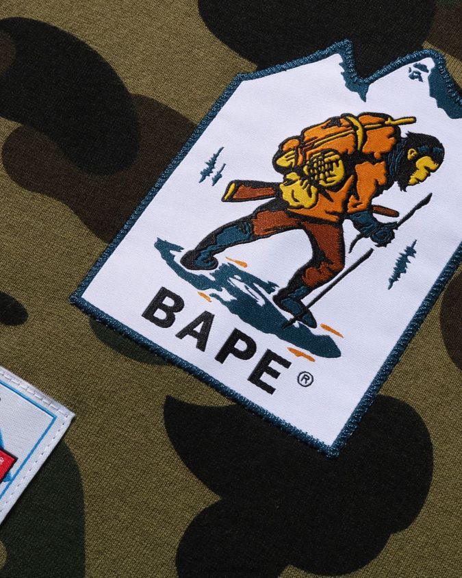 armeijan vihreä naiset A Bathing Ape Multi label 1st camo tee 8HT2D8919