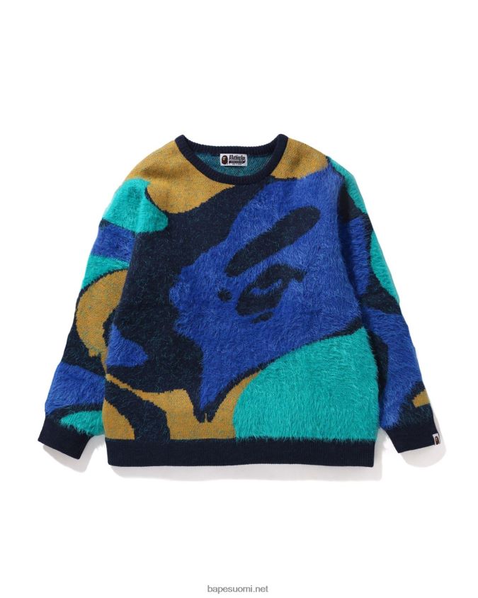 caise naiset A Bathing Ape marmorinen camo ylisuuri neule 8HT2D81020