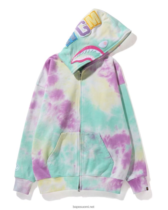 caise naiset A Bathing Ape solmittava hain ylikokoinen vetoketjullinen huppari 8HT2D8991