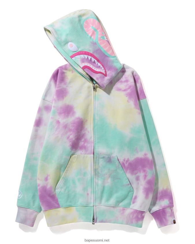 caise naiset A Bathing Ape solmittava hain ylikokoinen vetoketjullinen huppari 8HT2D8991