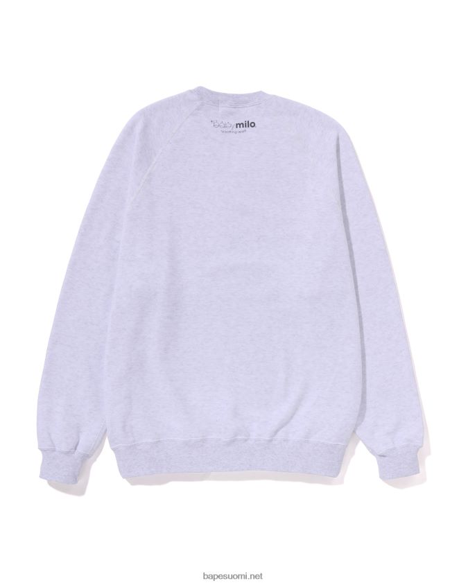 harmaa naiset A Bathing Ape lisa ylisuuri pyöreä kaula 8HT2D8780