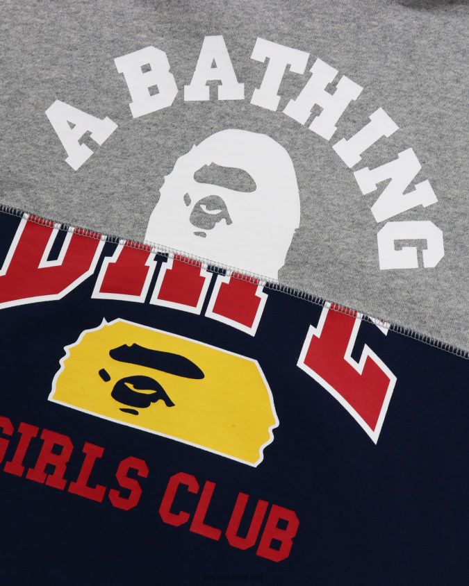 harmaa naiset A Bathing Ape telakointikaapeli neulottu hihainen oversize villapaita 8HT2D81031