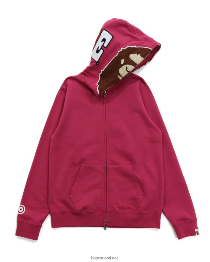 karmiinin ruusu naiset A Bathing Ape 2. koko vetoketjullinen huppari 8HT2D81037