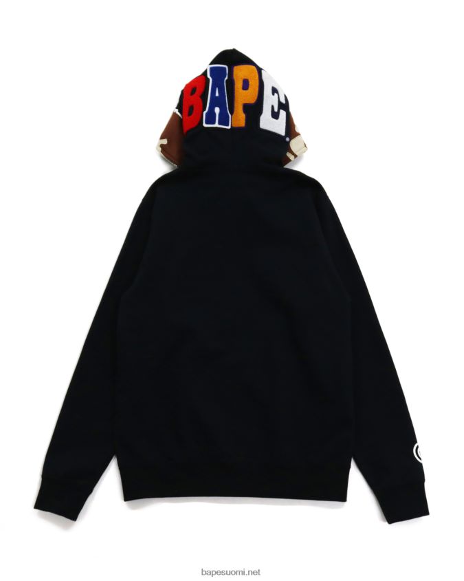 musta naiset A Bathing Ape 2. koko vetoketjullinen huppari 8HT2D81036