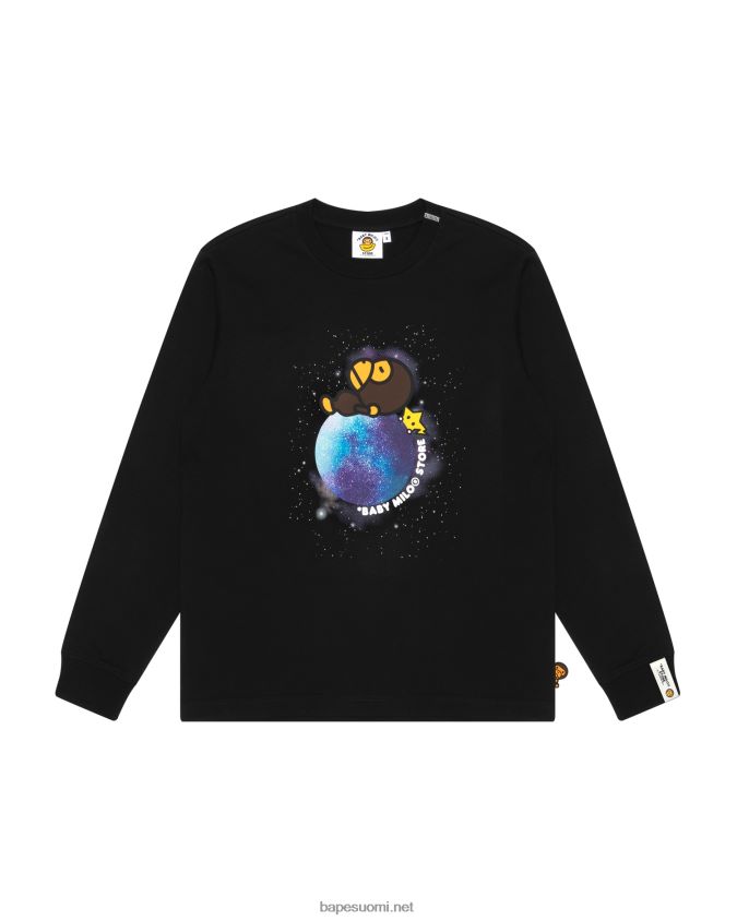musta naiset A Bathing Ape baby milo graphic pitkähihainen t-paita 8HT2D8913