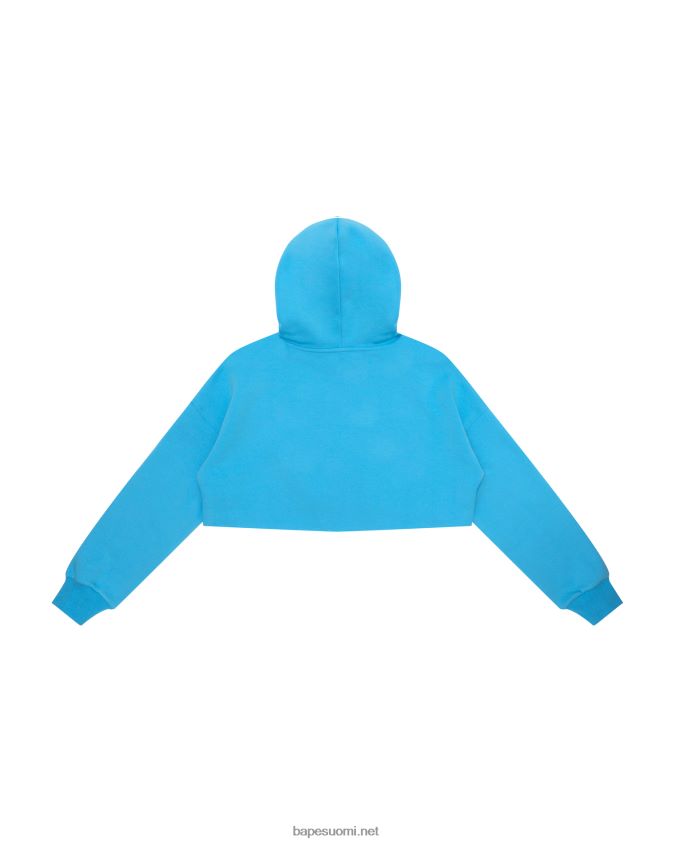 sininen naiset A Bathing Ape apee logo rajattu huppari 8HT2D81028