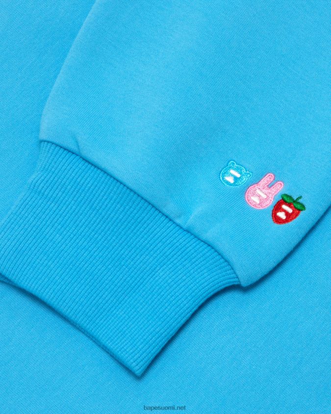 sininen naiset A Bathing Ape apee logo rajattu huppari 8HT2D81028
