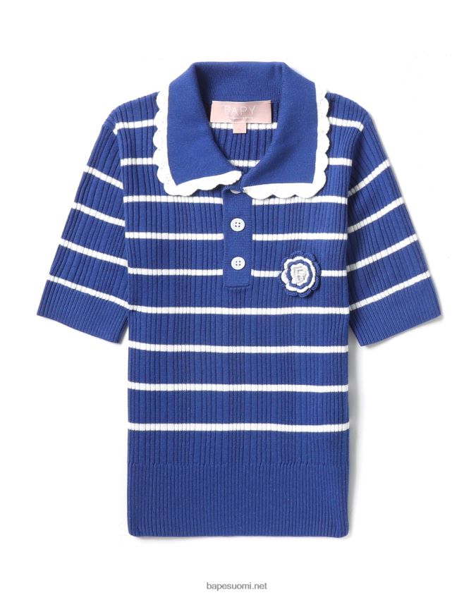 sininen naiset A Bathing Ape raidallinen neulottu toppi 8HT2D8788
