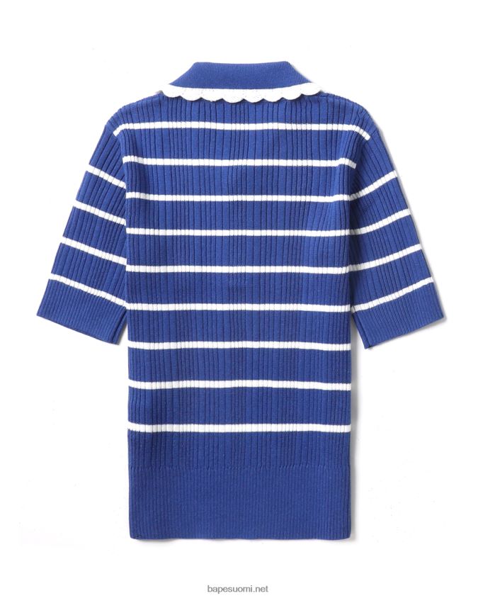 sininen naiset A Bathing Ape raidallinen neulottu toppi 8HT2D8788