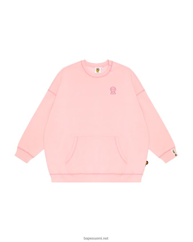 vaaleanpunainen naiset A Bathing Ape baby milo collegepaita 8HT2D8870