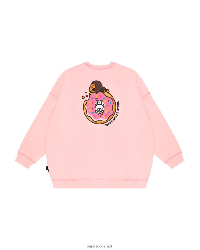 vaaleanpunainen naiset A Bathing Ape baby milo collegepaita 8HT2D8870