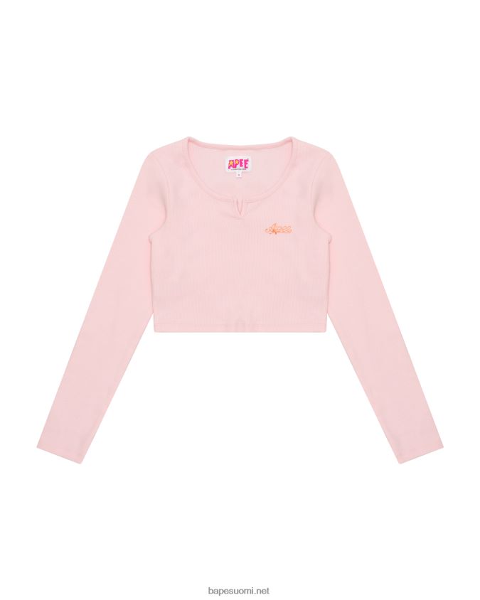 vaaleanpunainen naiset A Bathing Ape leikattu ohut toppi 8HT2D81034
