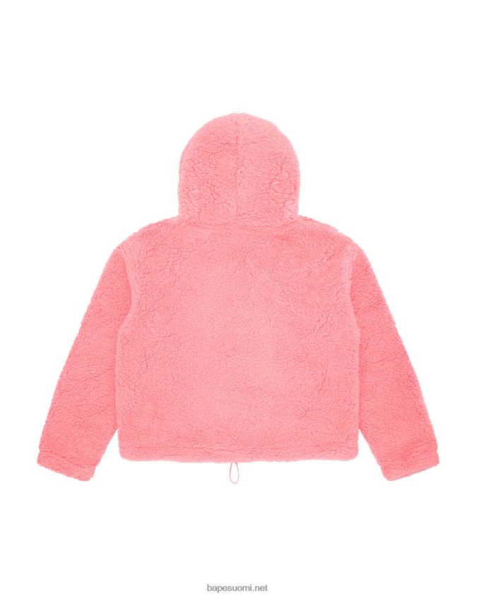 vaaleanpunainen naiset A Bathing Ape ylisuuri huppari 8HT2D81056