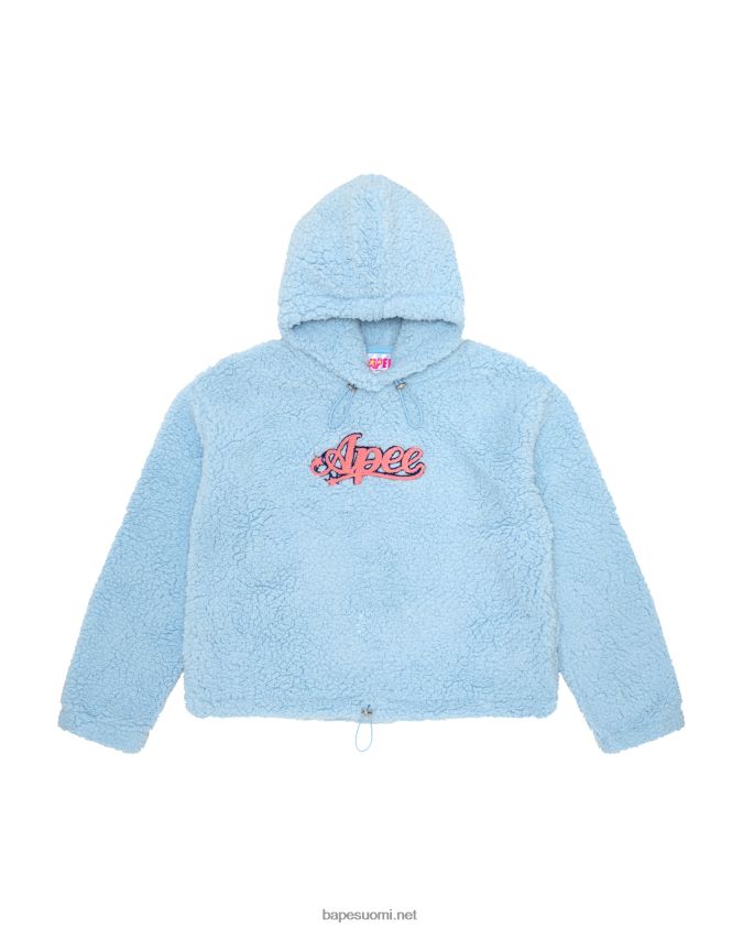 vaaleansininen naiset A Bathing Ape ylisuuri huppari 8HT2D81055