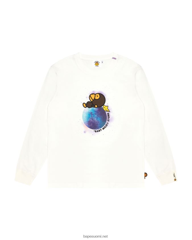 valkoinen naiset A Bathing Ape baby milo graphic pitkähihainen t-paita 8HT2D8914