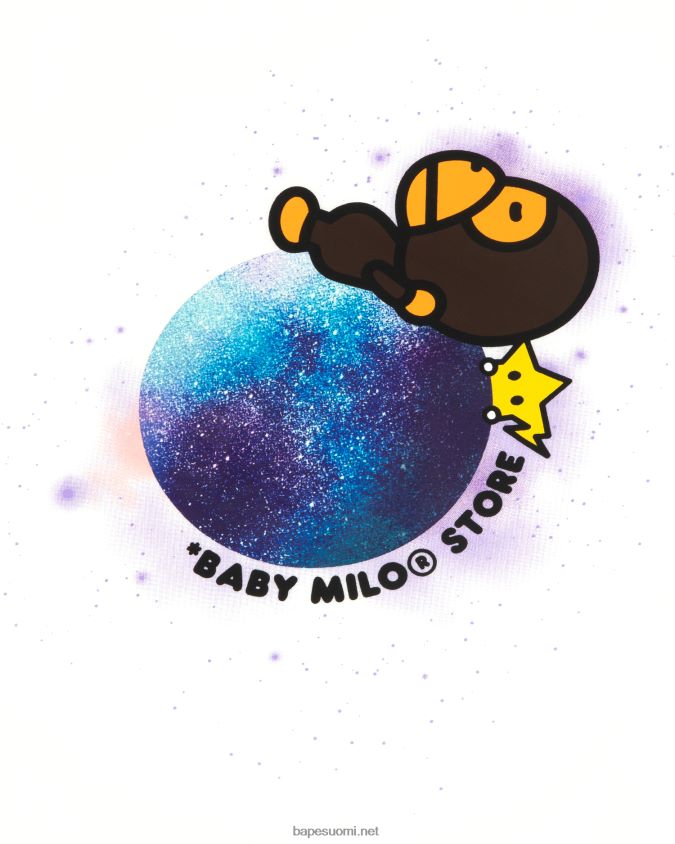 valkoinen naiset A Bathing Ape baby milo graphic pitkähihainen t-paita 8HT2D8914