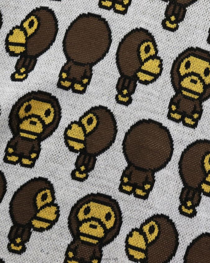 valkoinen naiset A Bathing Ape baby milo ylisuuri neulepusero 8HT2D81023