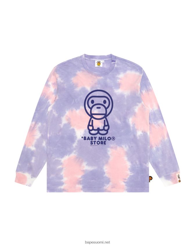 violetti naiset A Bathing Ape baby milo pitkähihainen t-paita 8HT2D8915