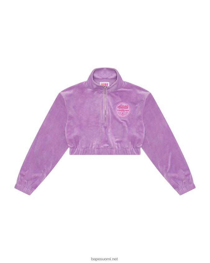 violetti naiset A Bathing Ape lyhennetty vetoketjullinen pusero 8HT2D81062