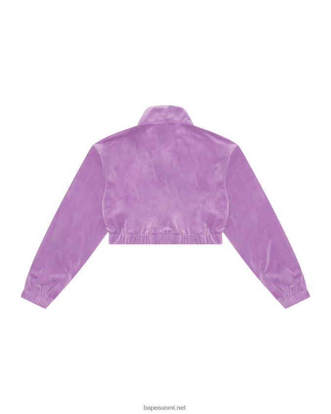 violetti naiset A Bathing Ape lyhennetty vetoketjullinen pusero 8HT2D81062