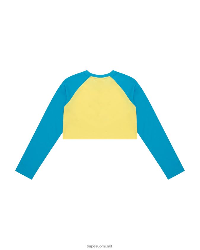 sininen naiset A Bathing Ape graafinen pitkähihainen raglan-t-paita 8HT2D81052