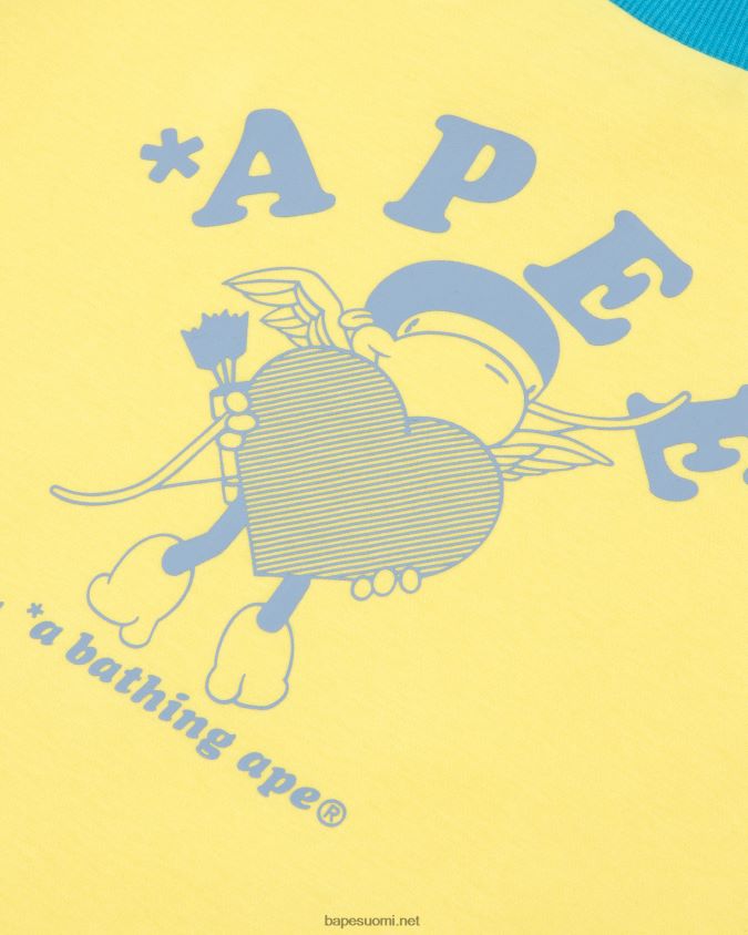 sininen naiset A Bathing Ape graafinen pitkähihainen raglan-t-paita 8HT2D81052