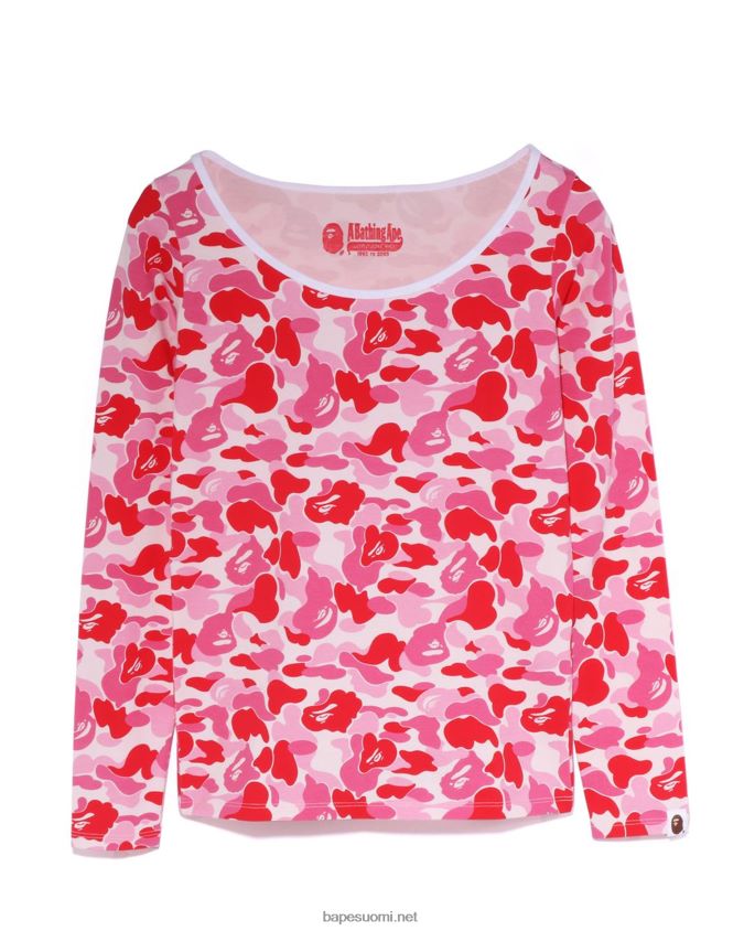 vaaleanpunainen naiset A Bathing Ape abc camo tee 8HT2D8865