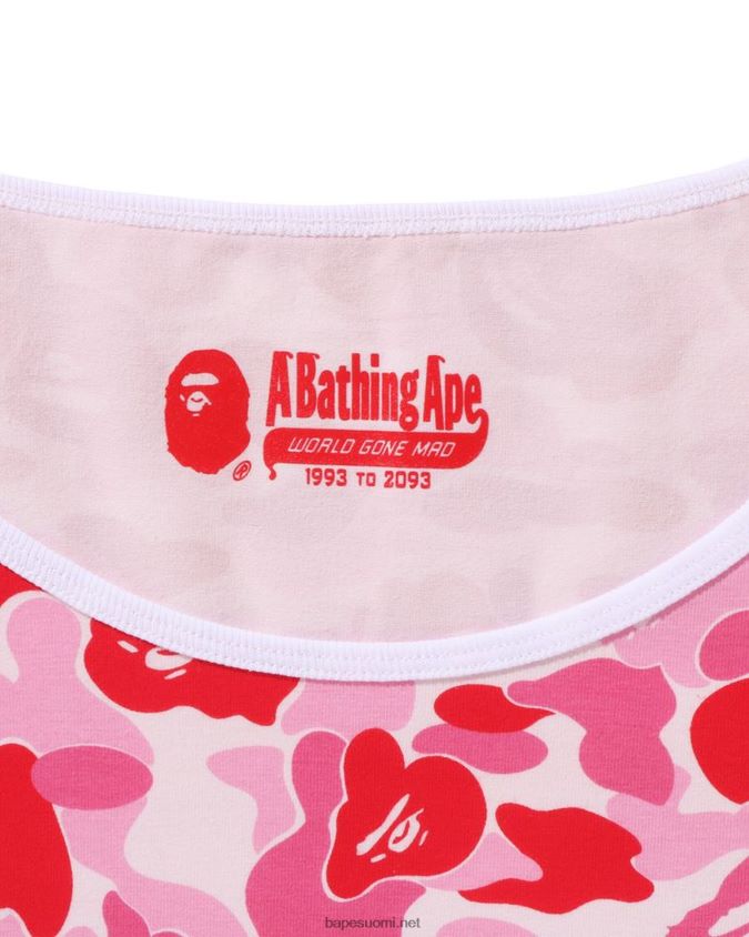 vaaleanpunainen naiset A Bathing Ape abc camo tee 8HT2D8865