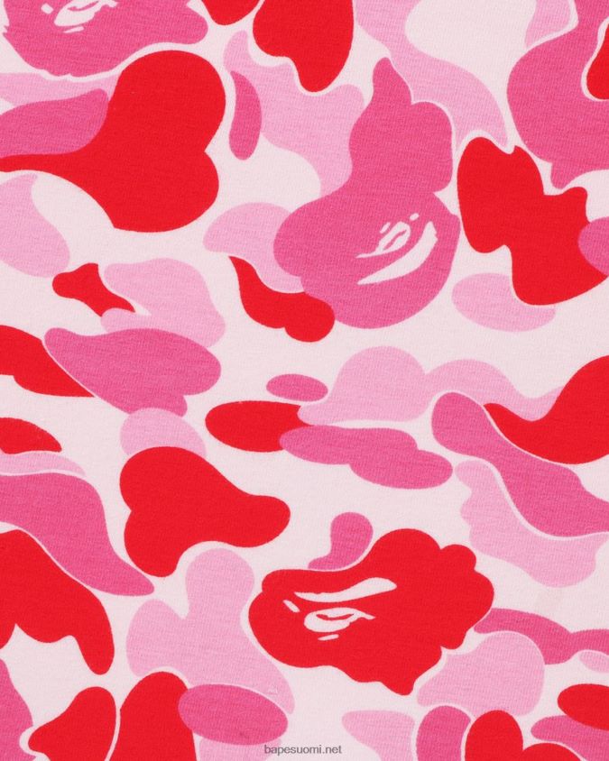 vaaleanpunainen naiset A Bathing Ape abc camo tee 8HT2D8865