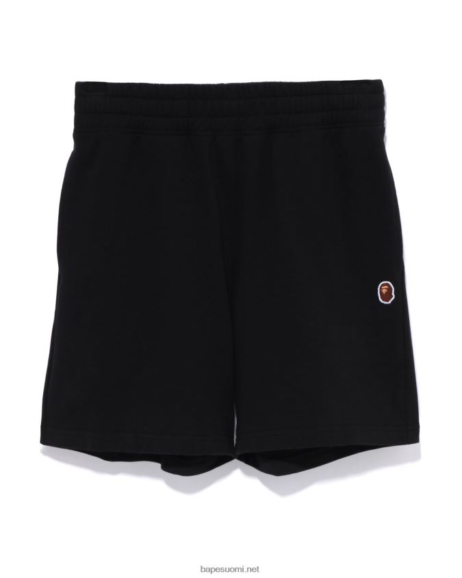 musta naiset A Bathing Ape pää yksi pisteen ylimitoitettu hikishortsit 8HT2D8796