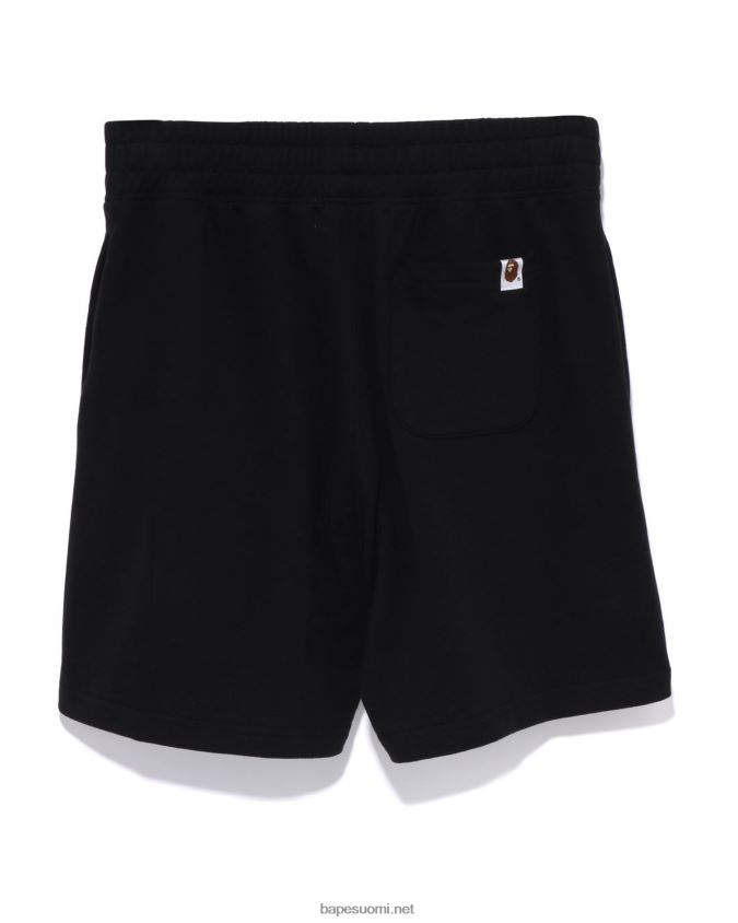 musta naiset A Bathing Ape pää yksi pisteen ylimitoitettu hikishortsit 8HT2D8796