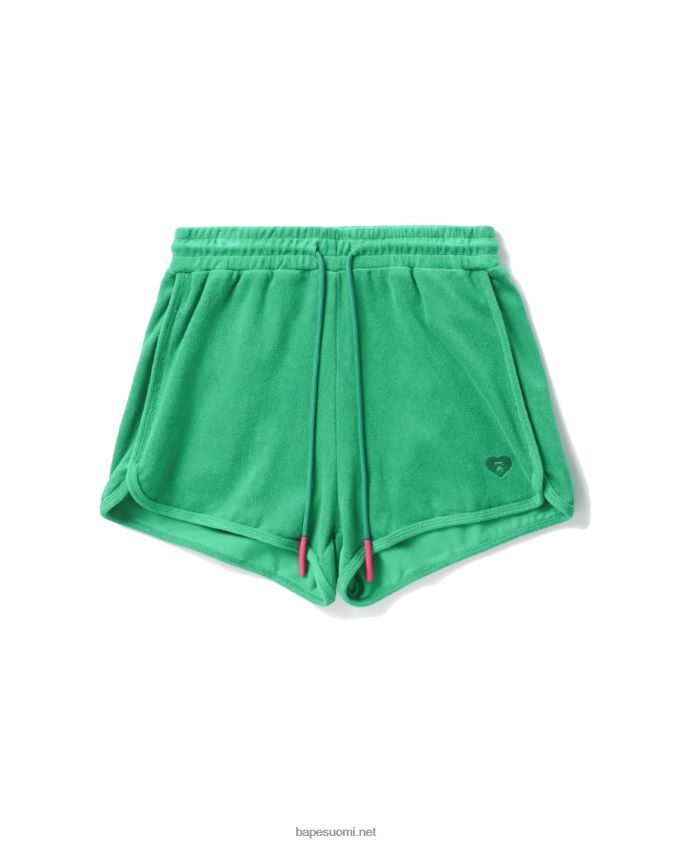 smaragdi naiset A Bathing Ape pyyhekuvioiset shortsit 8HT2D8829