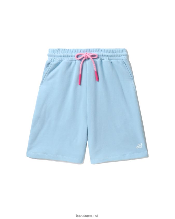 taivaansininen naiset A Bathing Ape logoiset shortsit 8HT2D8883