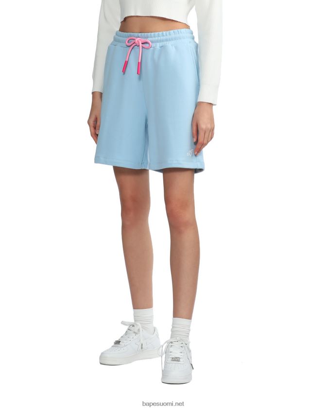taivaansininen naiset A Bathing Ape logoiset shortsit 8HT2D8883